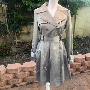 Bebe Silver Trench Coat